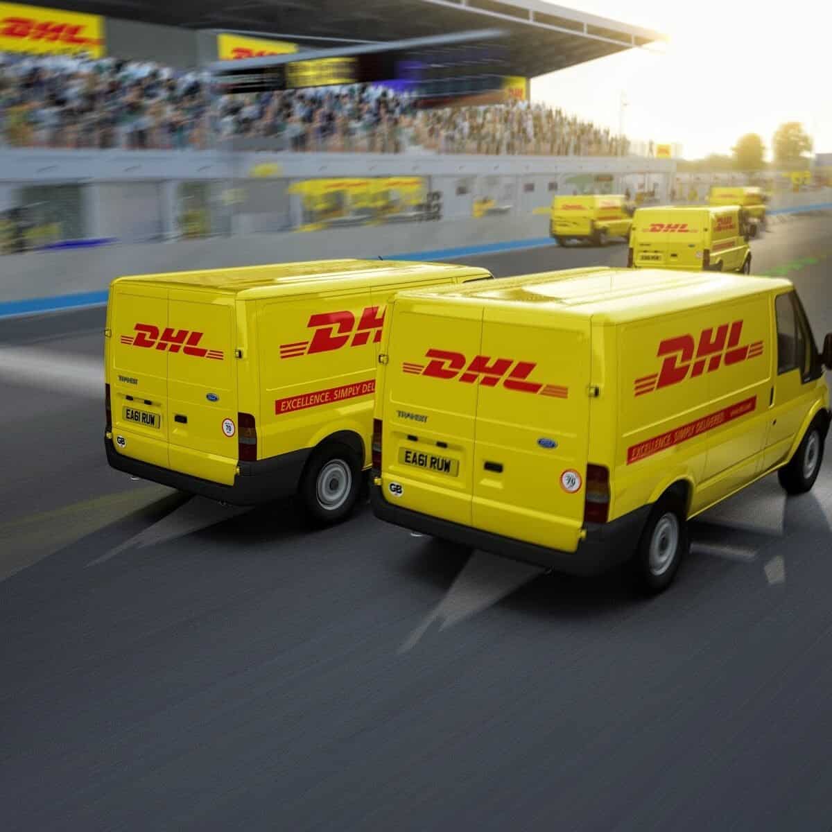 Půjčovna závodních simulátorů v EU. Pronájem závodního simulátoru DHL pro vaši akci