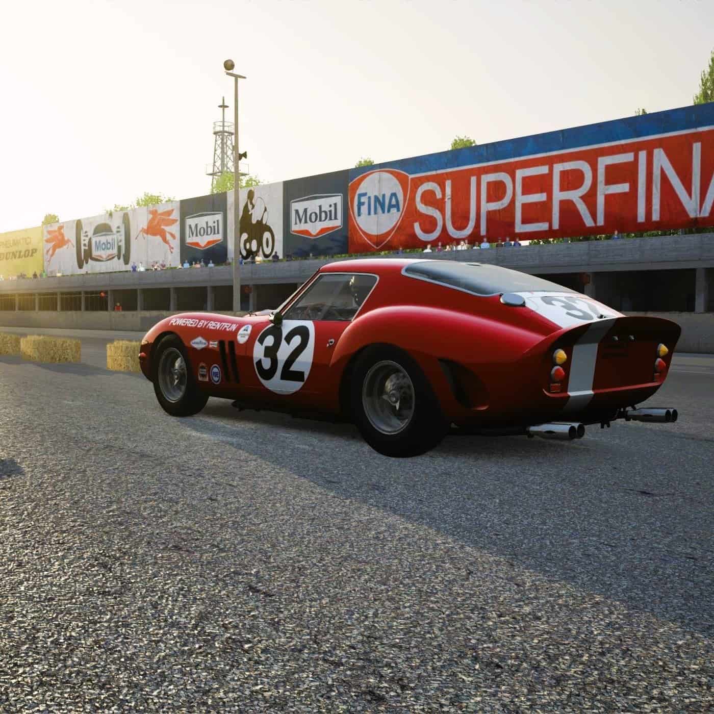 Pronájem klasických automobilů simulátoru Monza Ferrari 250 GTO ČR s dodáním. Pronájem simulátoru historických automobilů s podporou značky společnosti