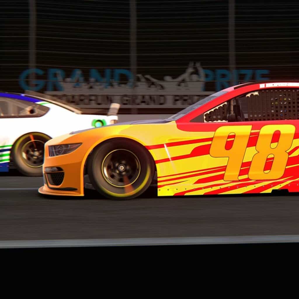 Pronájem závodního simulátoru NASCAR pro konferenci. Pronájem simulátoru Dodge NASCAR Praha, Brno, Ostrava, Olomouc