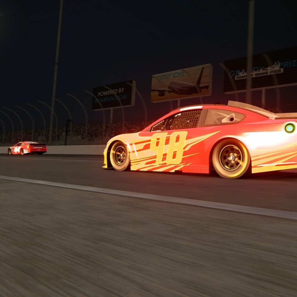Pronájem simulátoru NASCAR pro firemní akci. Pronájem simulace NASCAR Praha