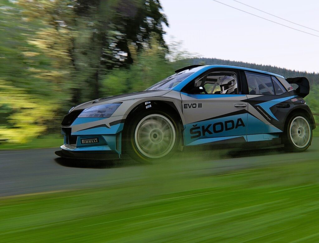 RoarFun Rally Simulator a Rally trenažér Skoda.