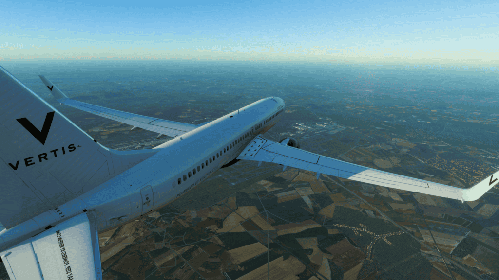 Vertis virtualne logo VR letecky simulator Great Britain.