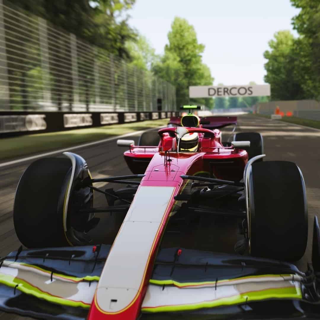 Na formuli i závodní trať jsme umístili Dercos Vichy logo klienta Branding.