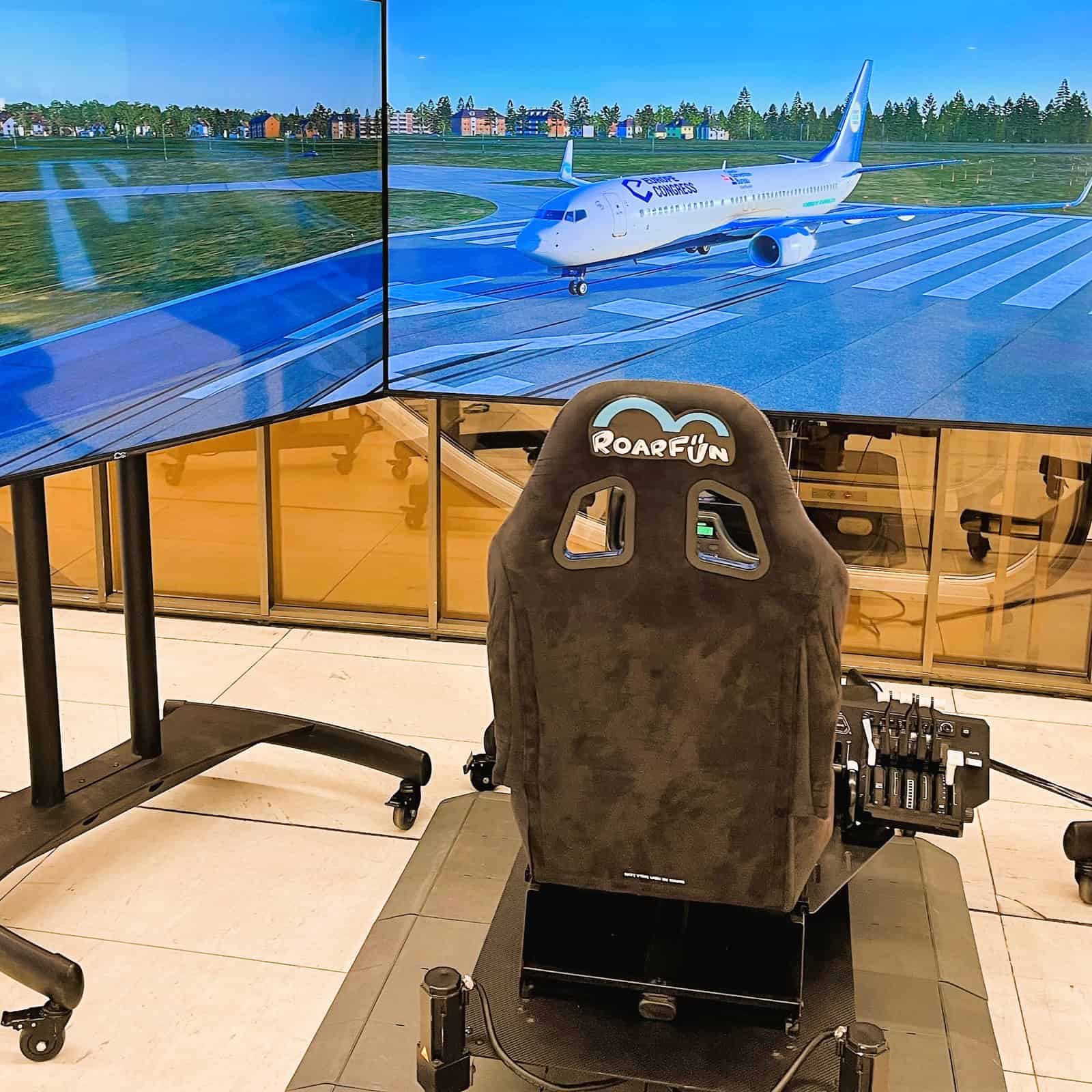 Pohyblivý simulátor Boeing Praha.